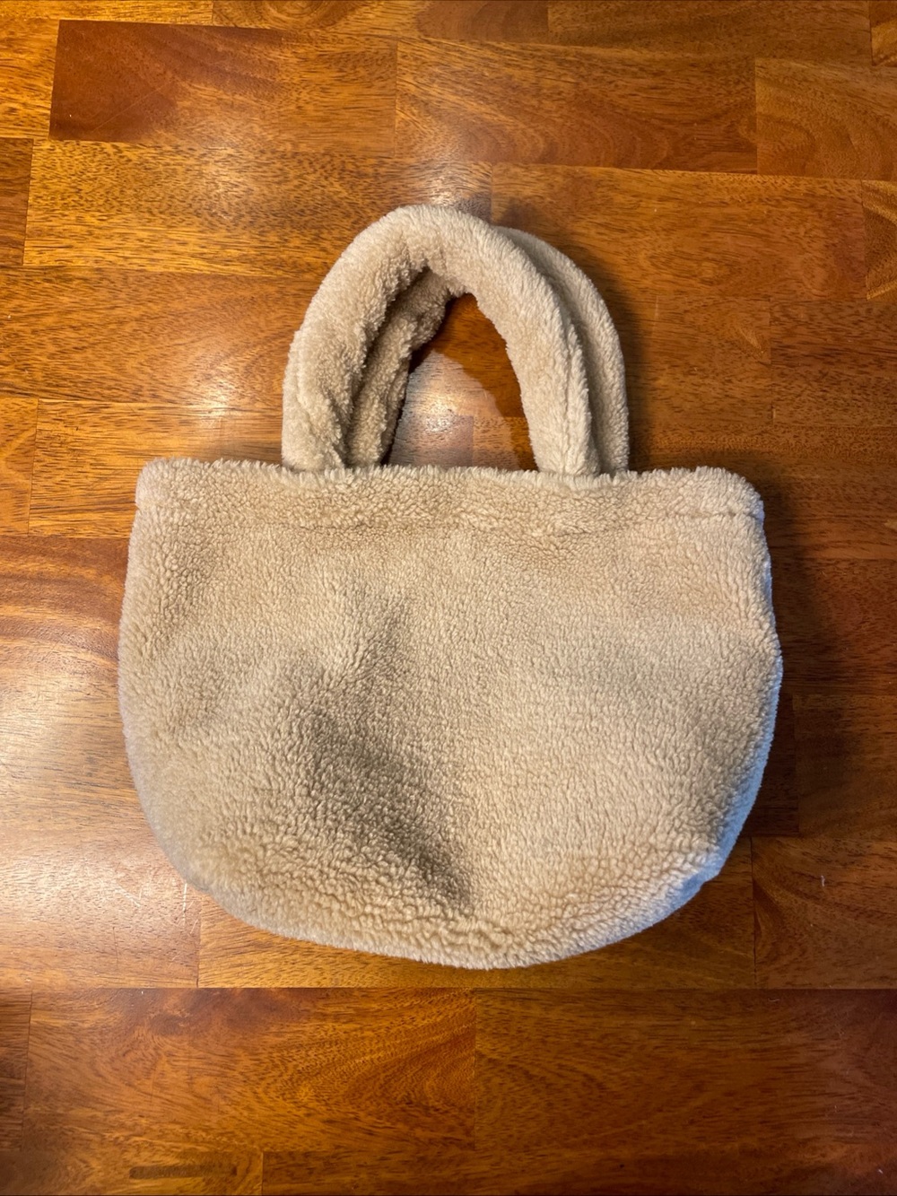 Prada L’Homme Tan Teddy Plush Sherpa Tote Bag EUC Appears New - Picture 2 of 12